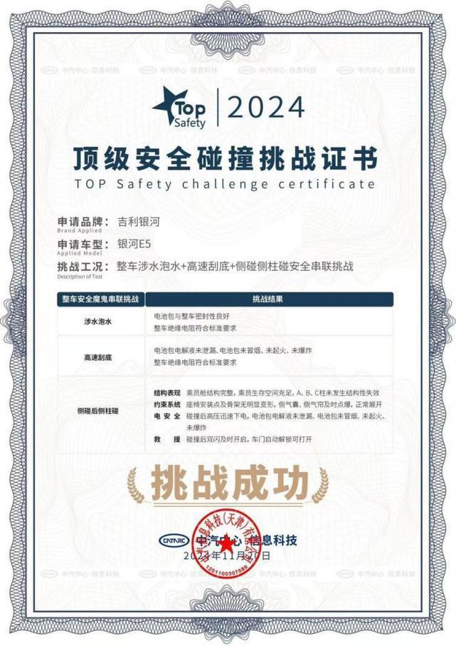 吉利银河E5铸就10万级纯电安全超高标准(图3)
