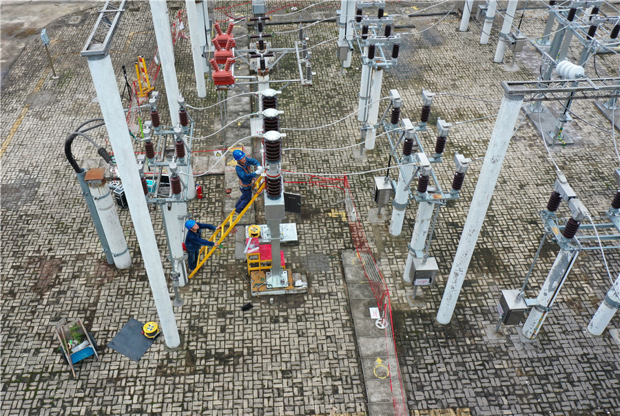 安徽涡阳：变电站检修保供电(图1)